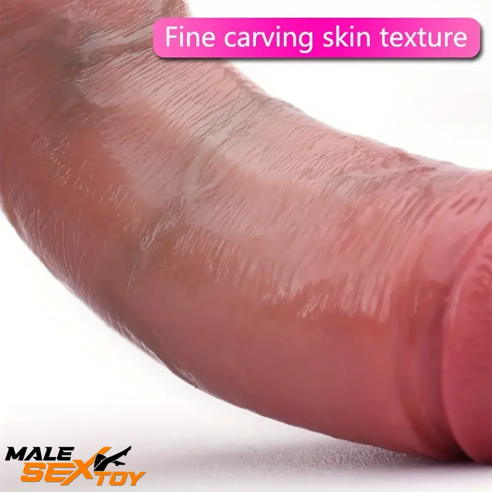 6.18in Lifelike Ejaculating Silicone Soft Veins Strap on Dildo With Sucker Male Sex Toy