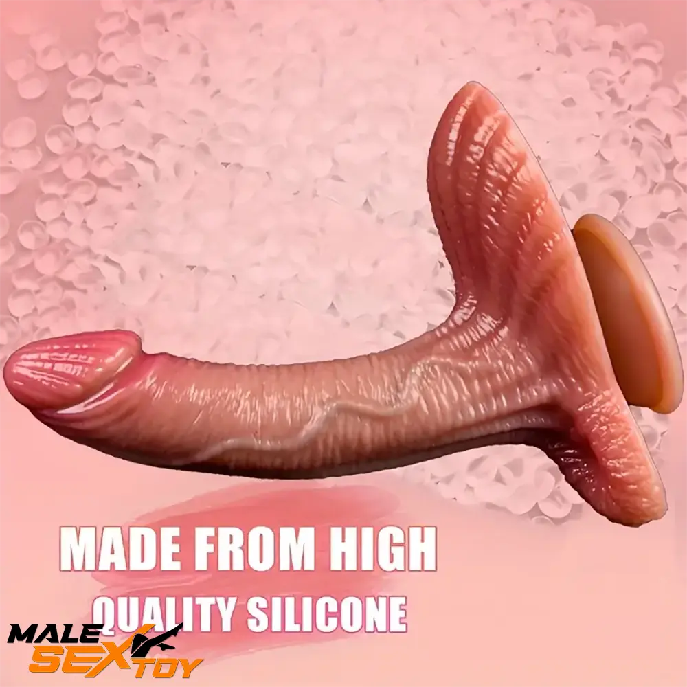 8.26in Soft Real Big Looking Silicone Women Dildo For Hand-Free Love Male Sex Toy