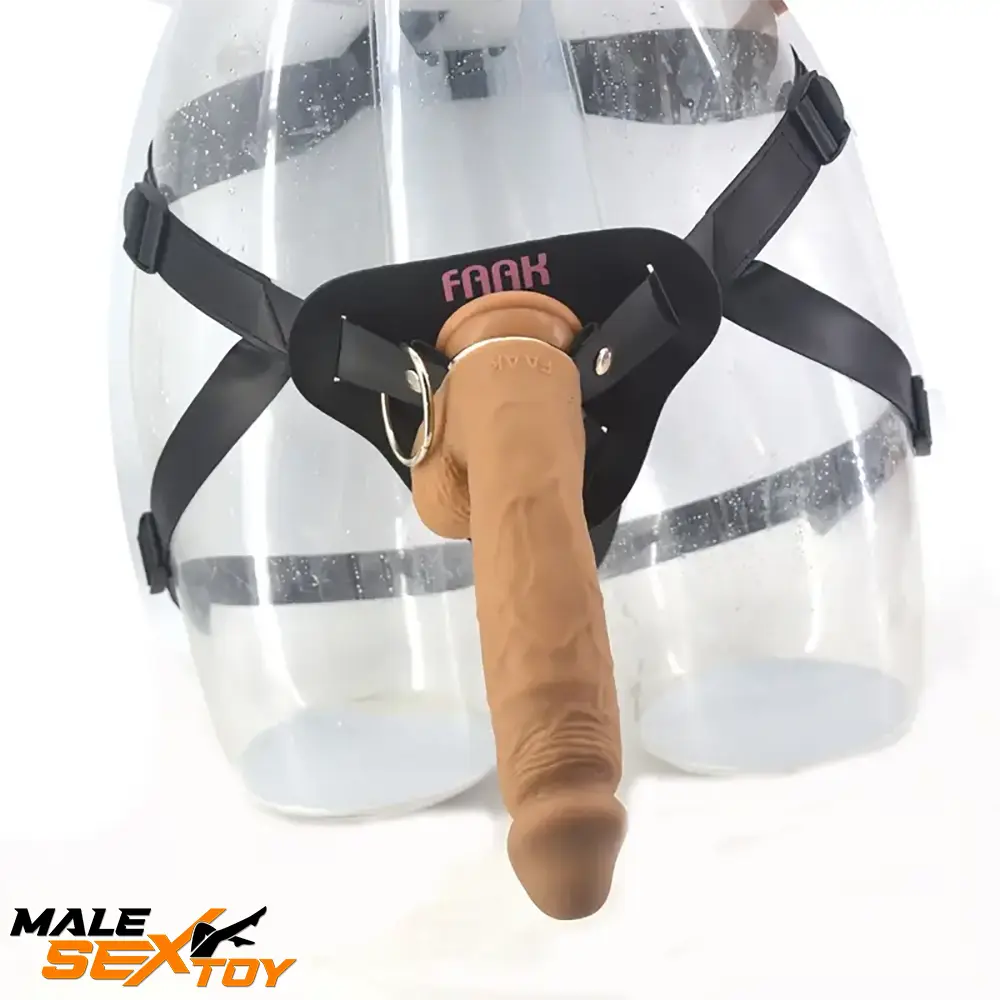9.1in Silicone Soft Large Dual Density Strap On Dildo For Adults Love Male Sex Toy
