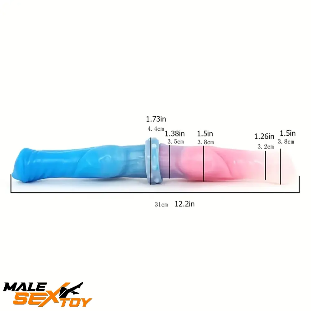 12.2in Silicone Double Ended Knot Dog Big Soft Animal Knot Dildo Male Sex Toy