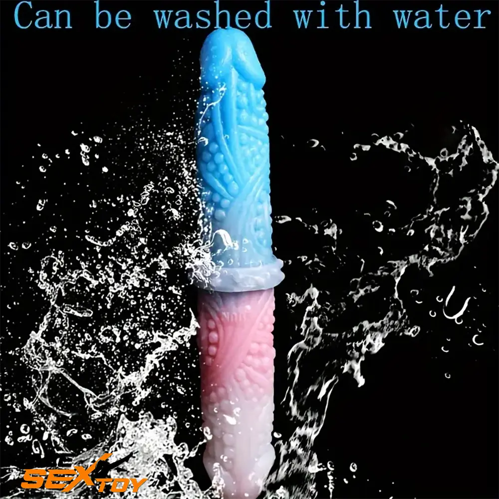 10.62in Tortoise Design Silicone Soft Large Double-headed Spiked Dildo Male Sex Toy