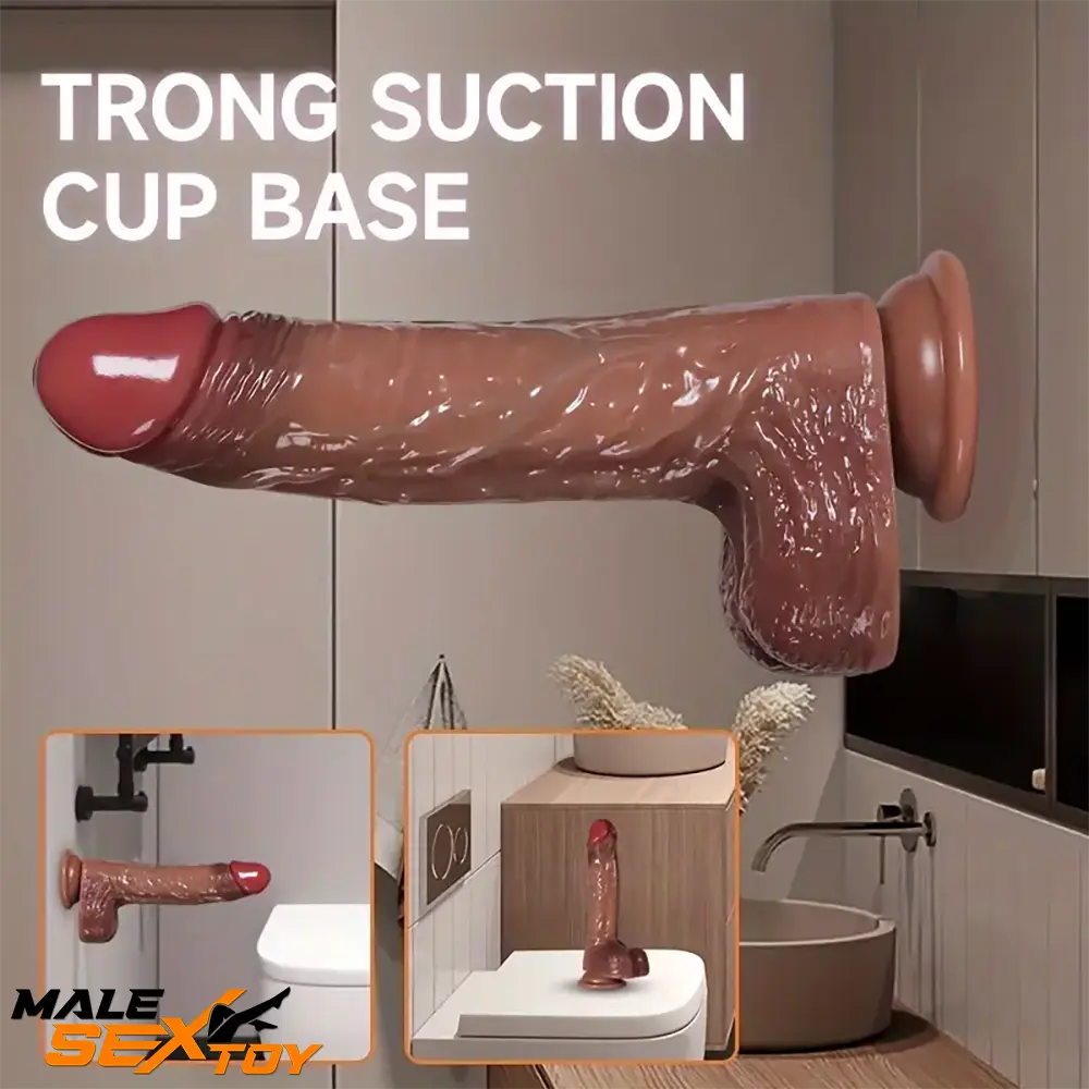 8.66in Silicone 4in1 Heating Thrusting Vibrating Rotation Electric Dildo Male Sex Toy