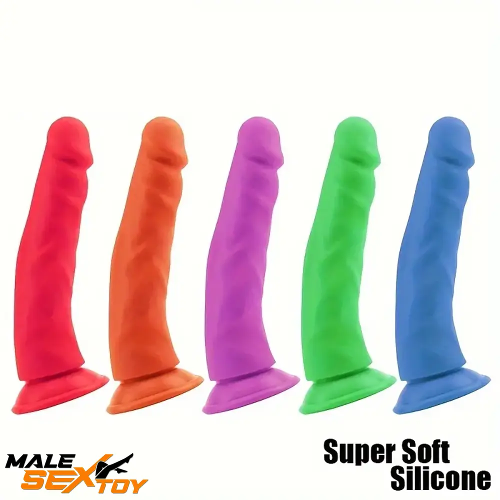 8.27in Soft Big Real Looking Silicone G Spot Dildo For Sex Toy Lovers Male Sex Toy