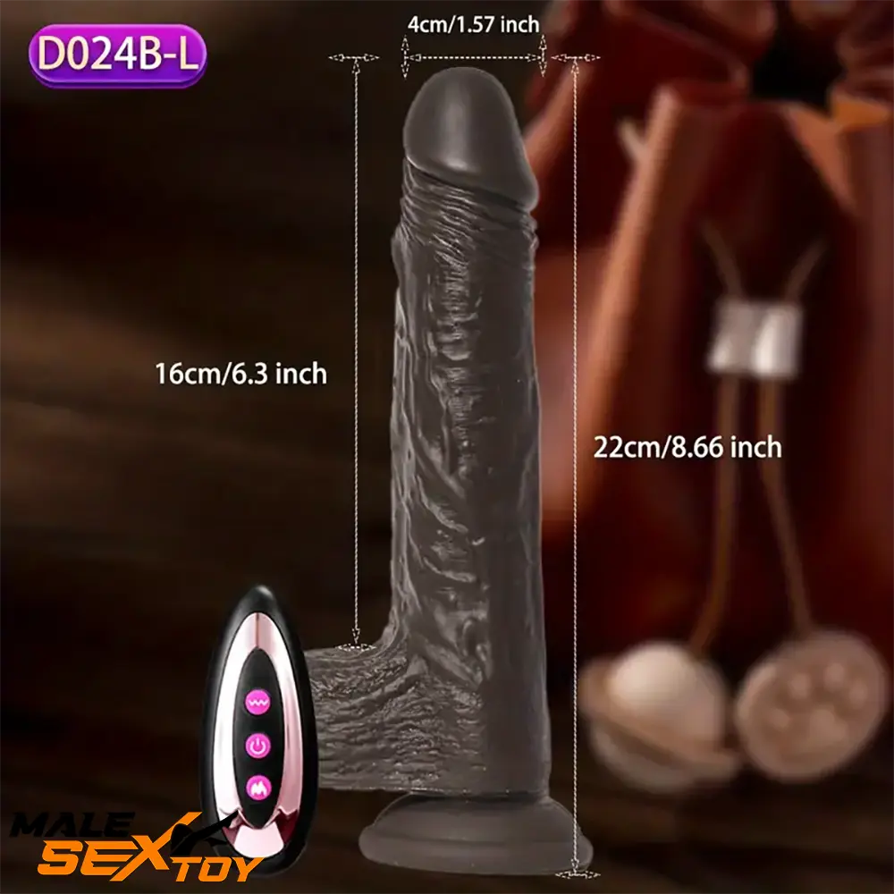 7.6in 8.66in Swing Vibrating Thrusting Big Electric Soft Heated Dildo Male Sex Toy