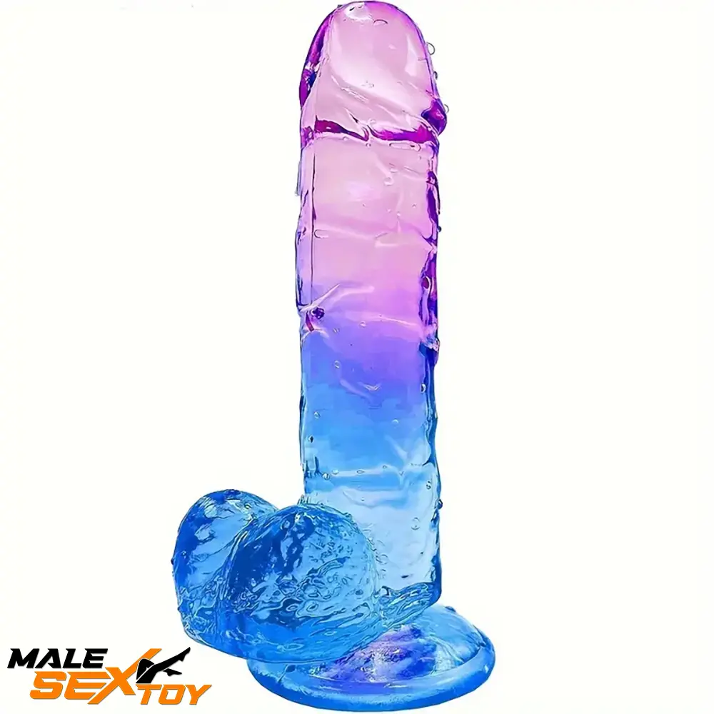 7.5in Soft Silicone Clear Real Dildo For Women G Spot Sex Lovers Male Sex Toy