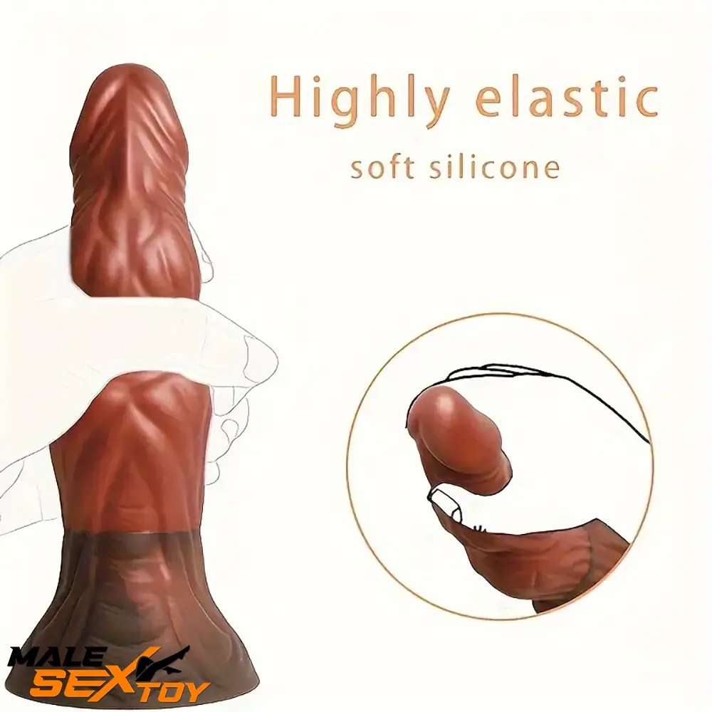 8.11in Soft Real Big Silicone Monster G Spot Dildo For Hands Free Love Male Sex Toy
