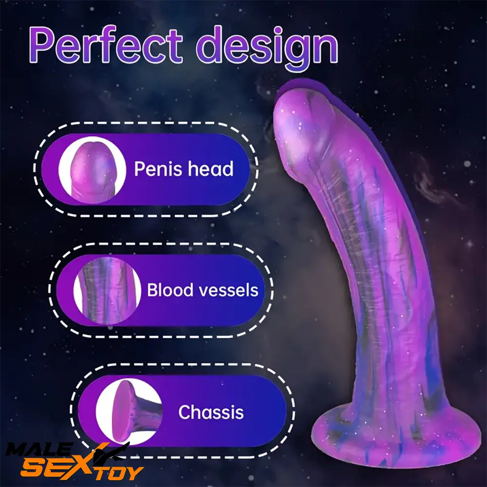 7.08in Silicone No Eggs Soft Dildo For Female Male Love Pleasure Toy Male Sex Toy