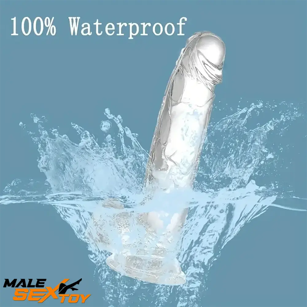 7.3in Clear Real Skin Like Dildo For Female Male Love Pleasure Toy Male Sex Toy