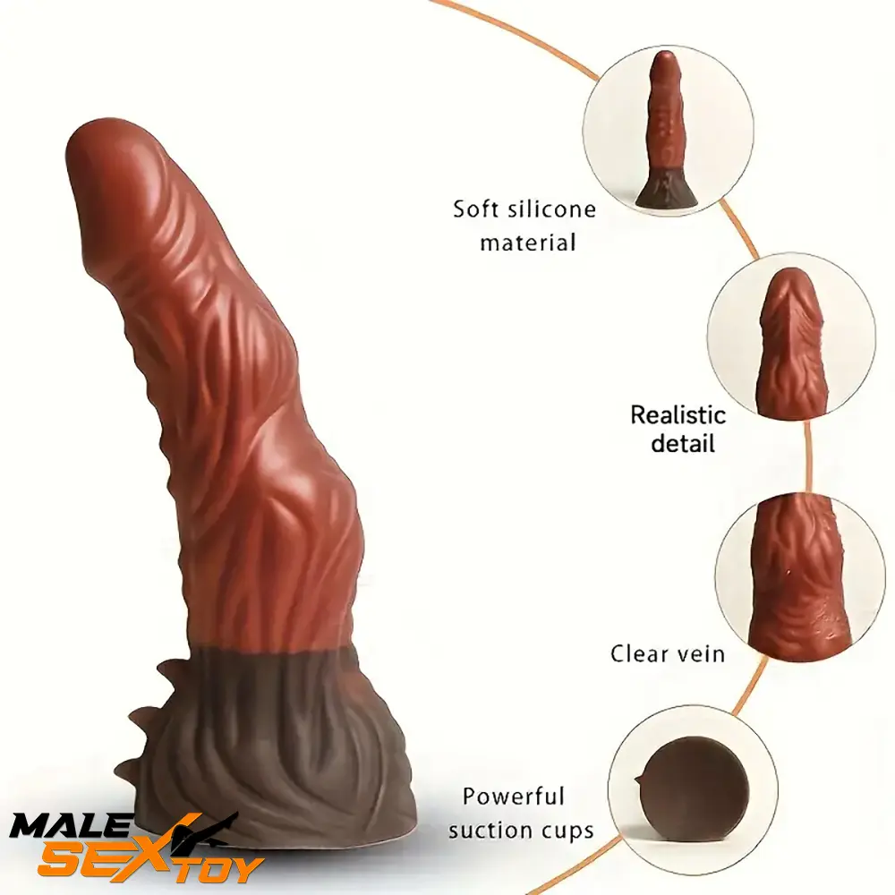 8.11in Soft Real Big Silicone Monster G Spot Dildo For Hands Free Love Male Sex Toy