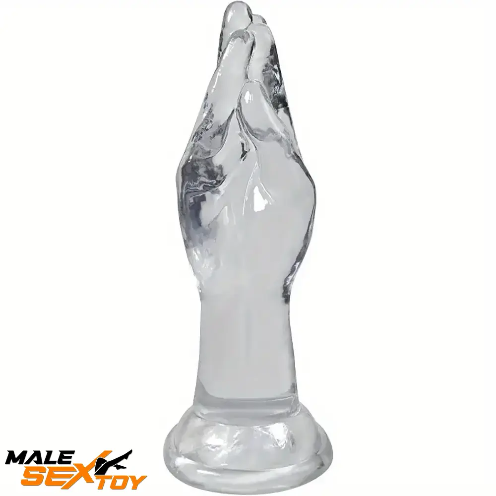 9.6in Big Clear Fist Hand Dildo Adult Sex Toy For Anal Fisting Lovers Male Sex Toy