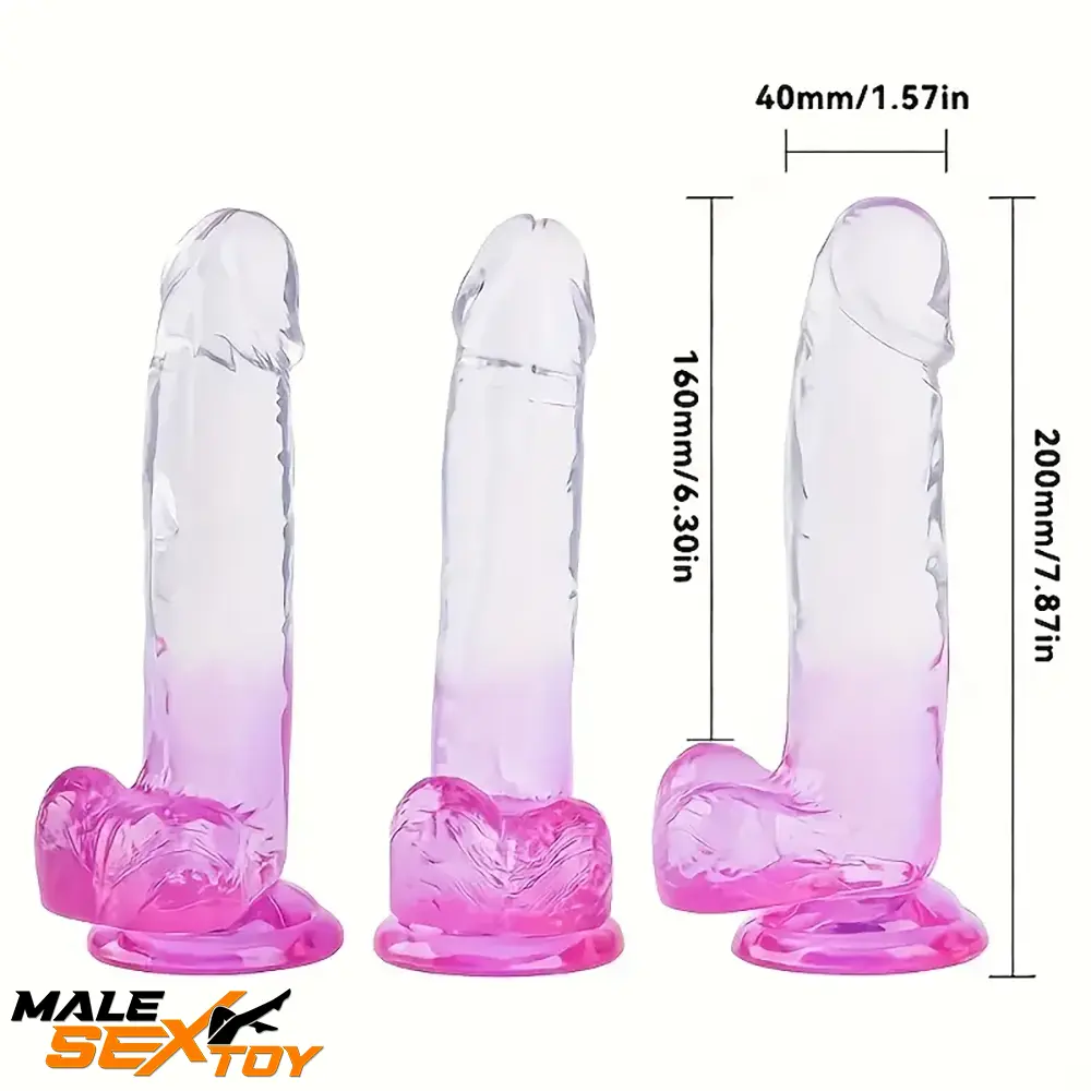 7.87in Realistic Women Men Dildo For Prostate Orgasm Masturbation Male Sex Toy