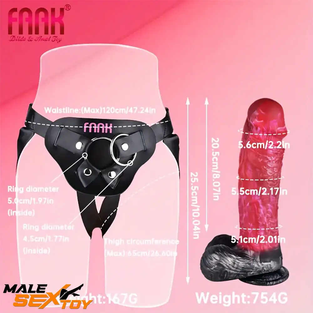 10.01in Silicone Soft Big Strap On Wearable Dildo For Women Adults Male Sex Toy