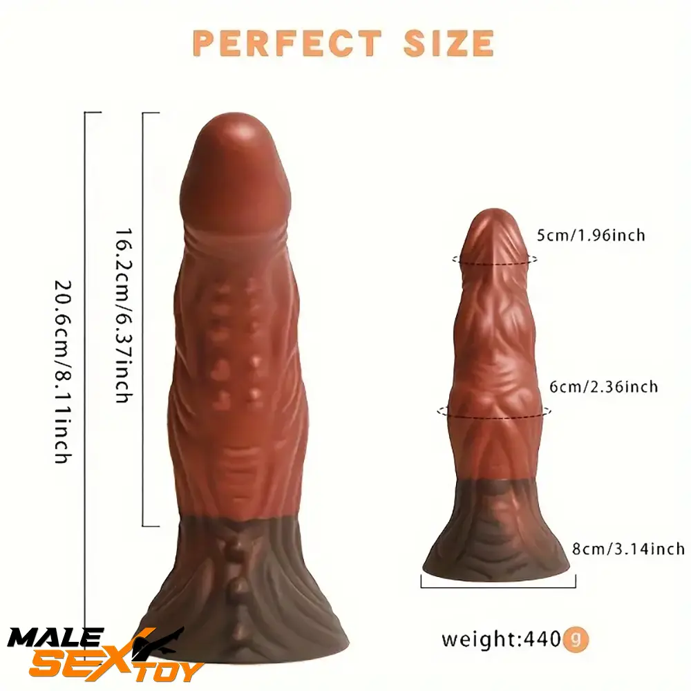 8.11in Soft Real Big Silicone Monster G Spot Dildo For Hands Free Love Male Sex Toy