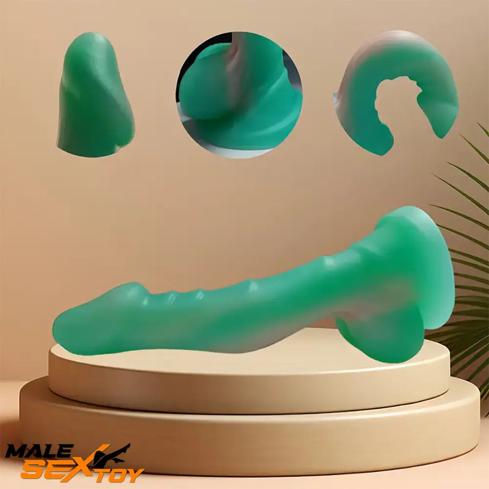 7.87in Soft Flexible Liquid Silicone Monster Female Dildo For Lovers Male Sex Toy
