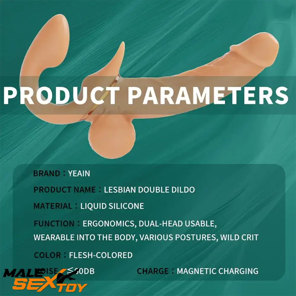 12.99in Dual Heads Silicone Soft Vibrating Thrusting Automatic Dildo Male Sex Toy