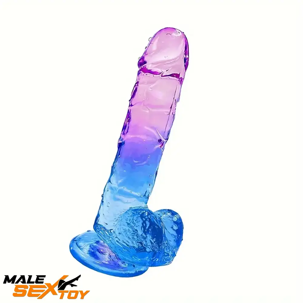 7.5in Soft Silicone Clear Real Dildo For Women G Spot Sex Lovers Male Sex Toy