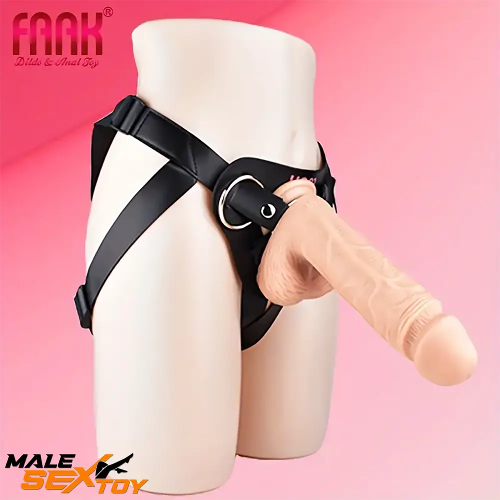 10.01in Silicone Soft Big Strap On Wearable Dildo For Women Adults Male Sex Toy