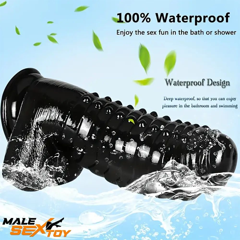 11.8in Realistic Big Black Uncut Spiked Thick Dildo For Female Sex Male Sex Toy