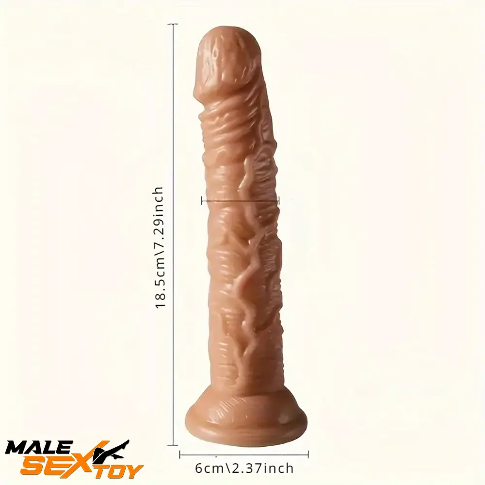 7.29in Silicone Female Flesh Dildo Soft Sex Toy For Handsfree Sex Toy Male Sex Toy
