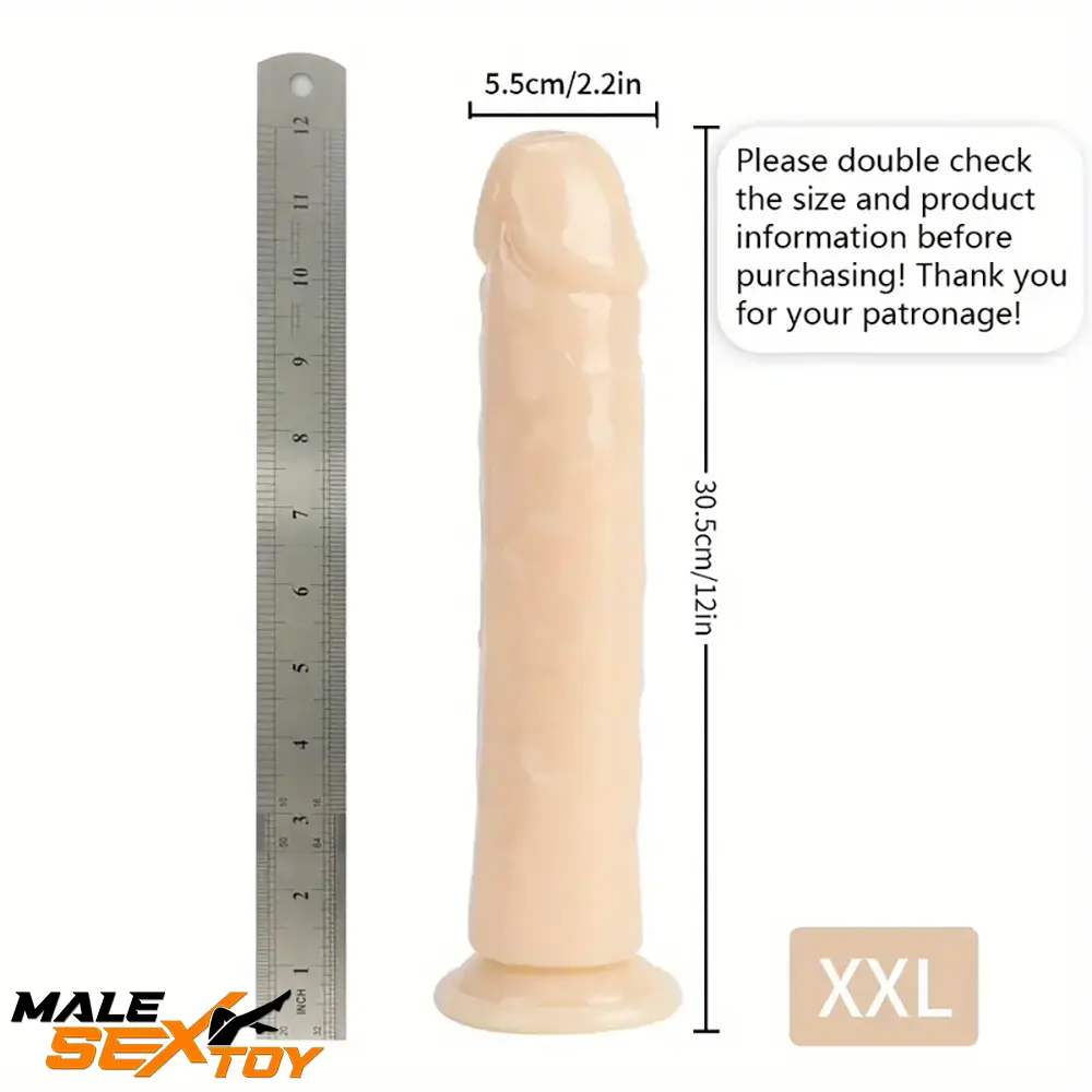 6.06in - 12in TPE Unisex Real Dildo Sex Toy Masturbator Anus Lovers Male Sex Toy