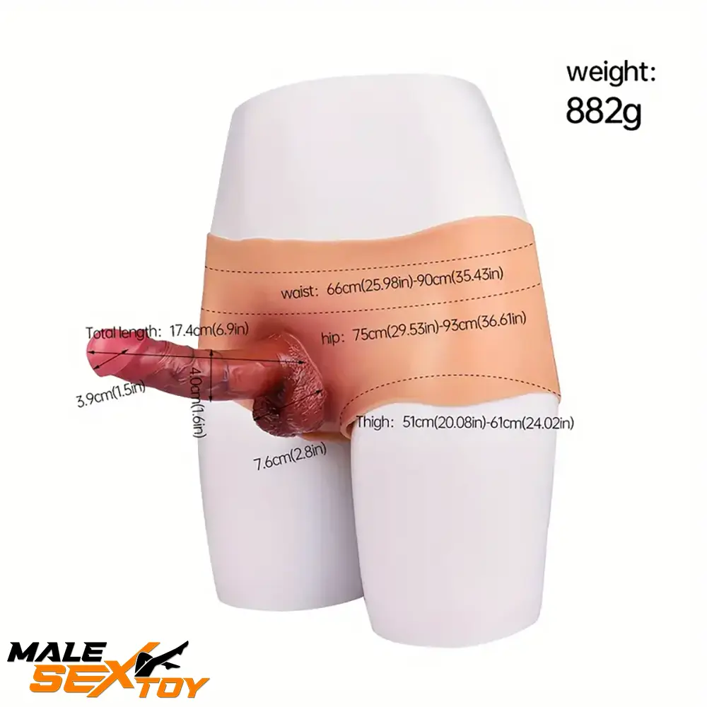 6.9in Wearable Silicone Soft Dildo Panty For Women BDSM Role-playing Male Sex Toy