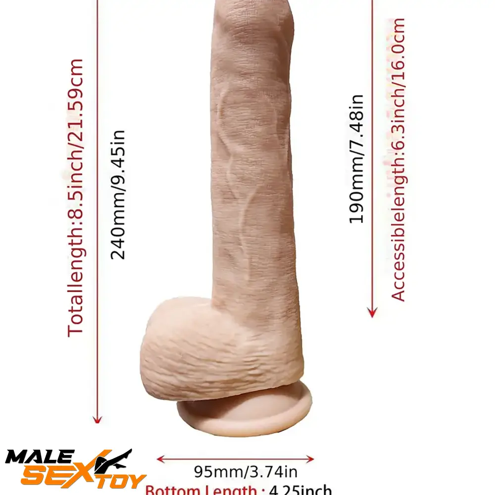 9.45in Large Realistic Female Male Flesh Like Anal Dildo With Suction Cup Male Sex Toy