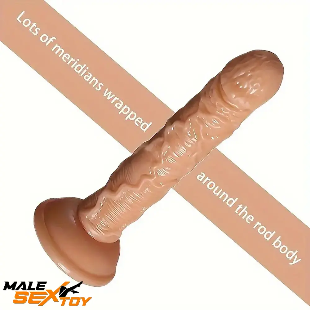 7.29in Silicone Female Flesh Dildo Soft Sex Toy For Handsfree Sex Toy Male Sex Toy