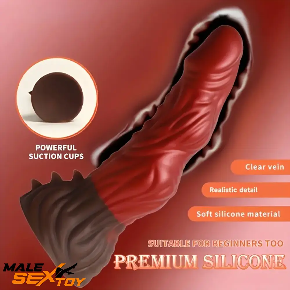 8.11in Soft Real Big Silicone Monster G Spot Dildo For Hands Free Love Male Sex Toy