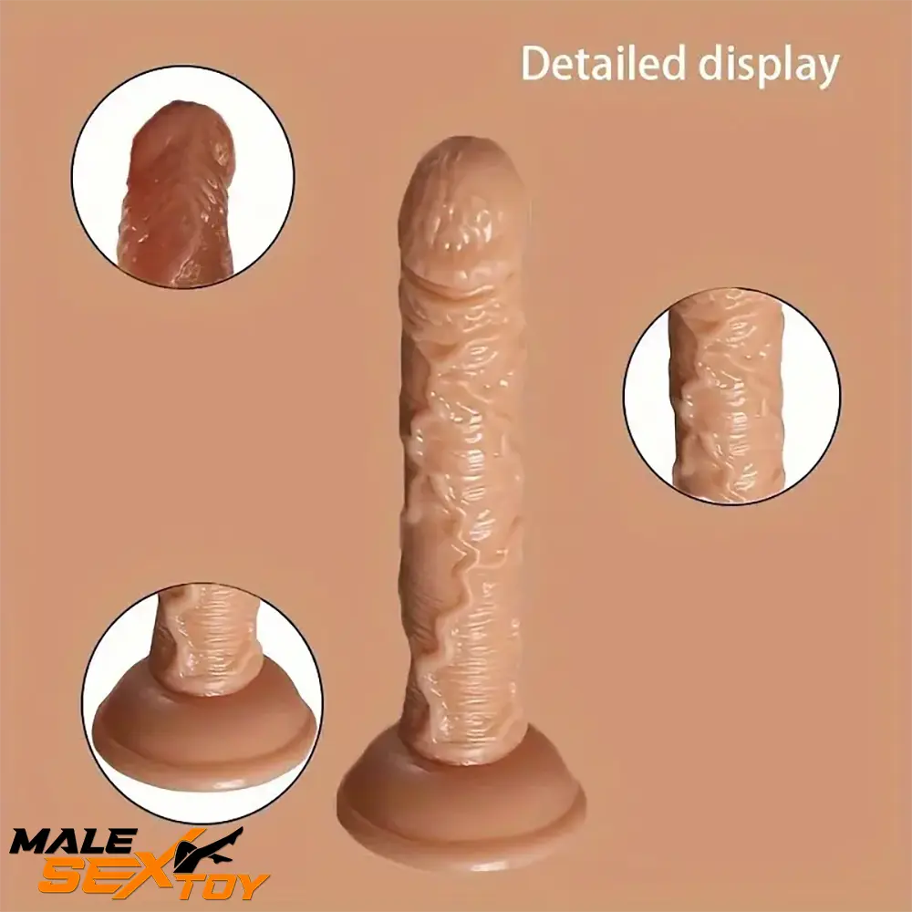 7.29in Silicone Female Flesh Dildo Soft Sex Toy For Handsfree Sex Toy Male Sex Toy