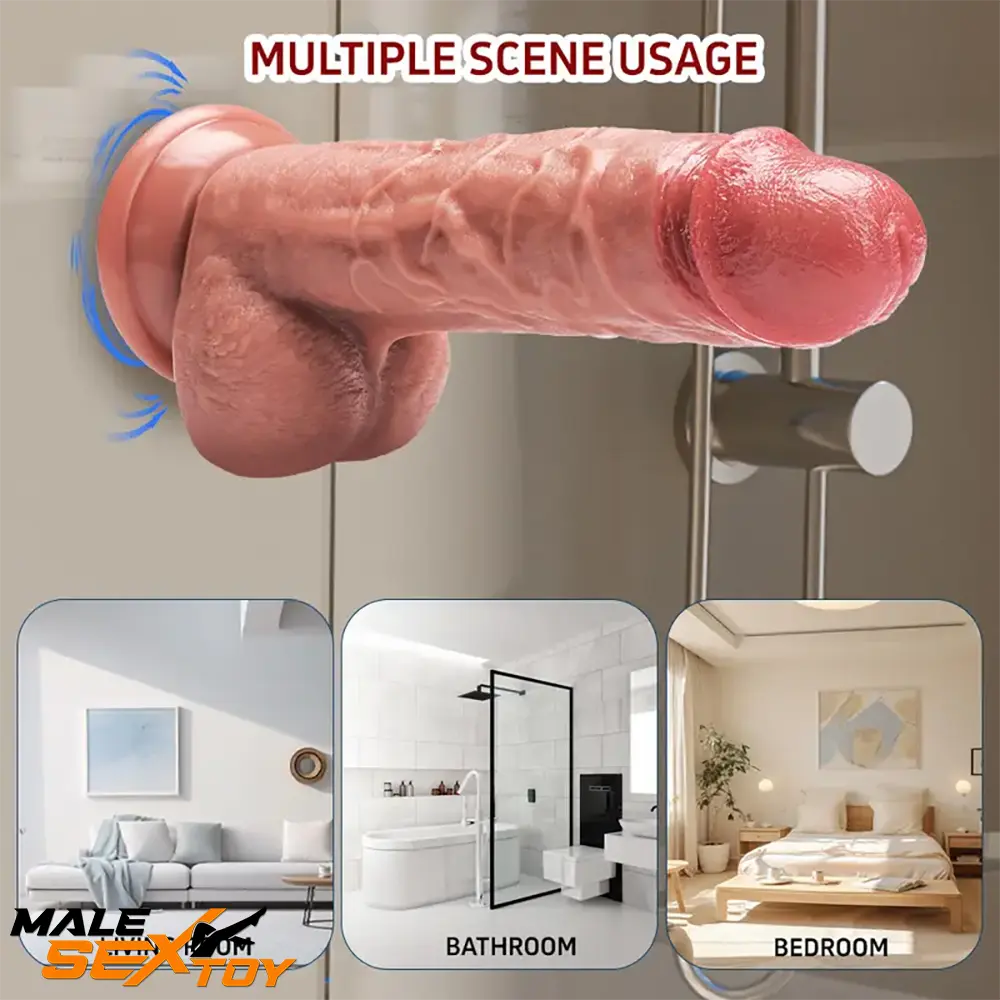 7.48in Realistic Silicone Soft Dildo For Female Male Love Pleasure Toy Male Sex Toy