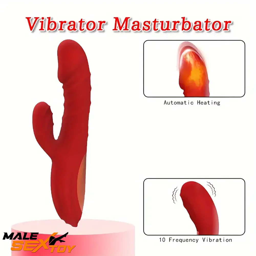 8.8in Heating Vibrating Soft Silicone Dildo Vibrator For Adult Love Male Sex Toy