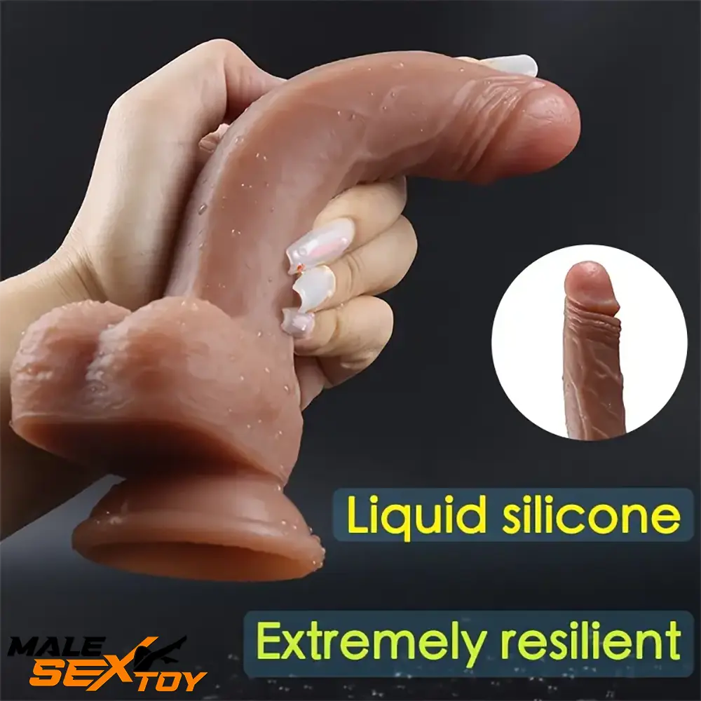 7.6in Realistic Silicone Soft Dildo Sex Toy Perfect For Sex Love Male Sex Toy