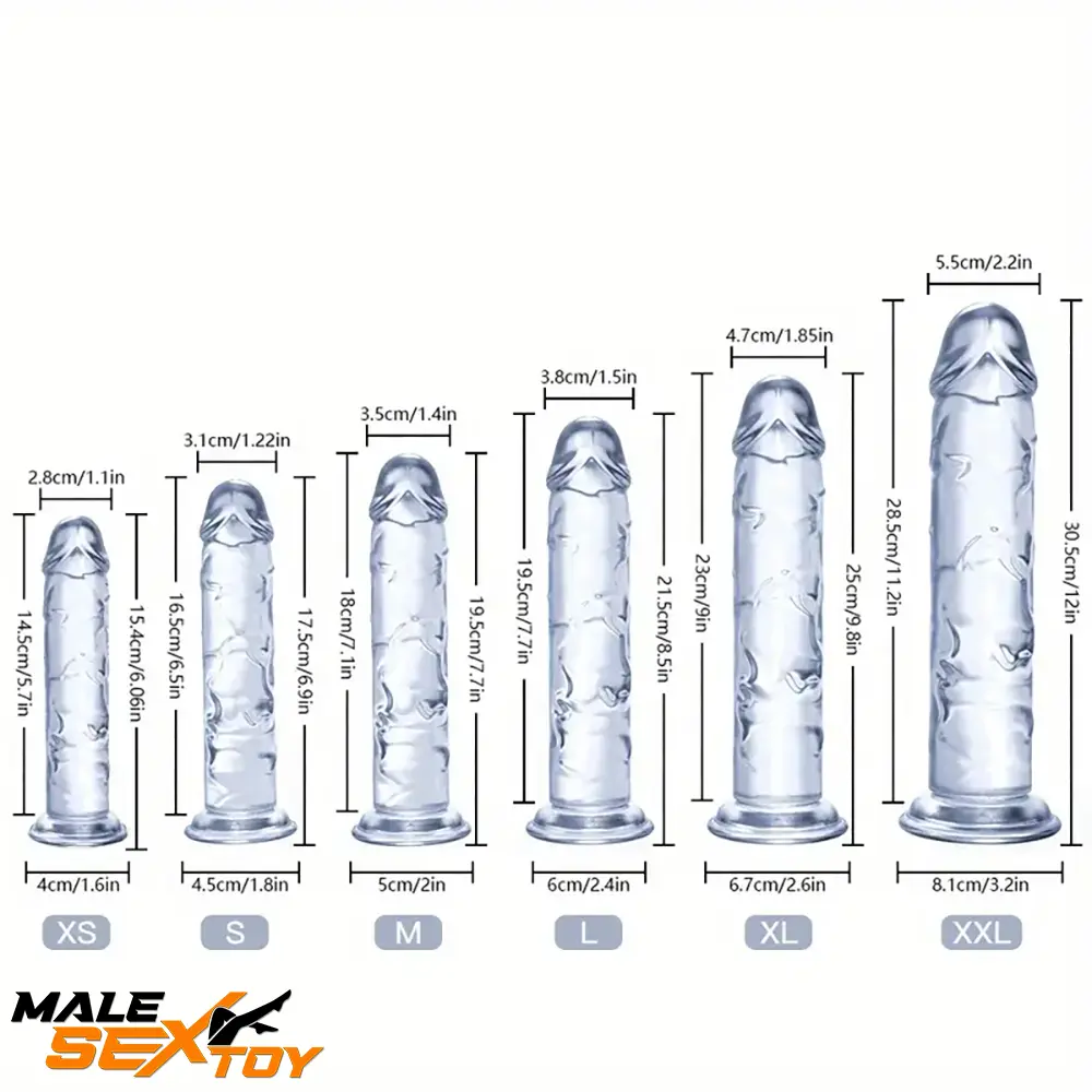 6.06in - 12in TPE Unisex Real Dildo Sex Toy Masturbator Anus Lovers Male Sex Toy