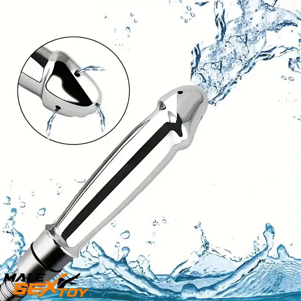 4.05in 4.92in Metal Enema Shower Dildo For Anal Vaginal Cleaner Sex Male Sex Toy