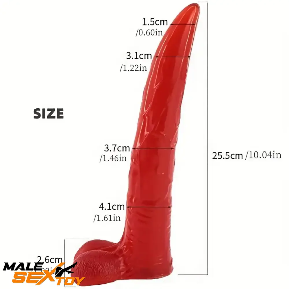 10.04in Large Animal Goat Horn Dildo For G Spot Women Masturbation Male Sex Toy