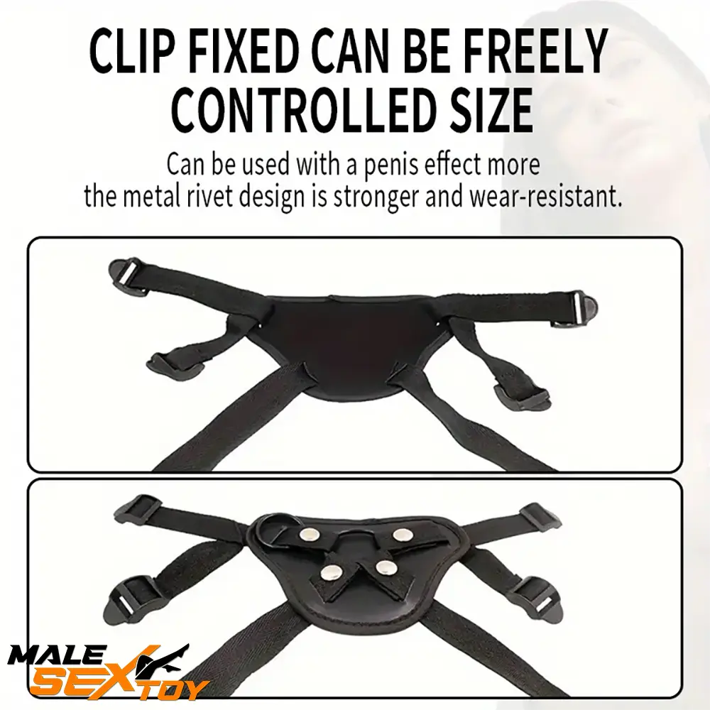 5.51in 6.69in 7.67in Premium Real Feeling Clear Strap On Harness Dildo Male Sex Toy