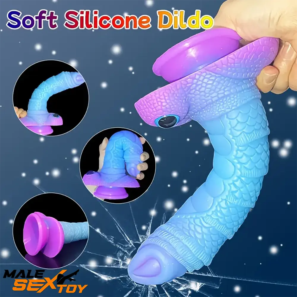 9.08in Silicone Soft Big Dragon Elephant Dildo For Prostate Stimulator Male Sex Toy