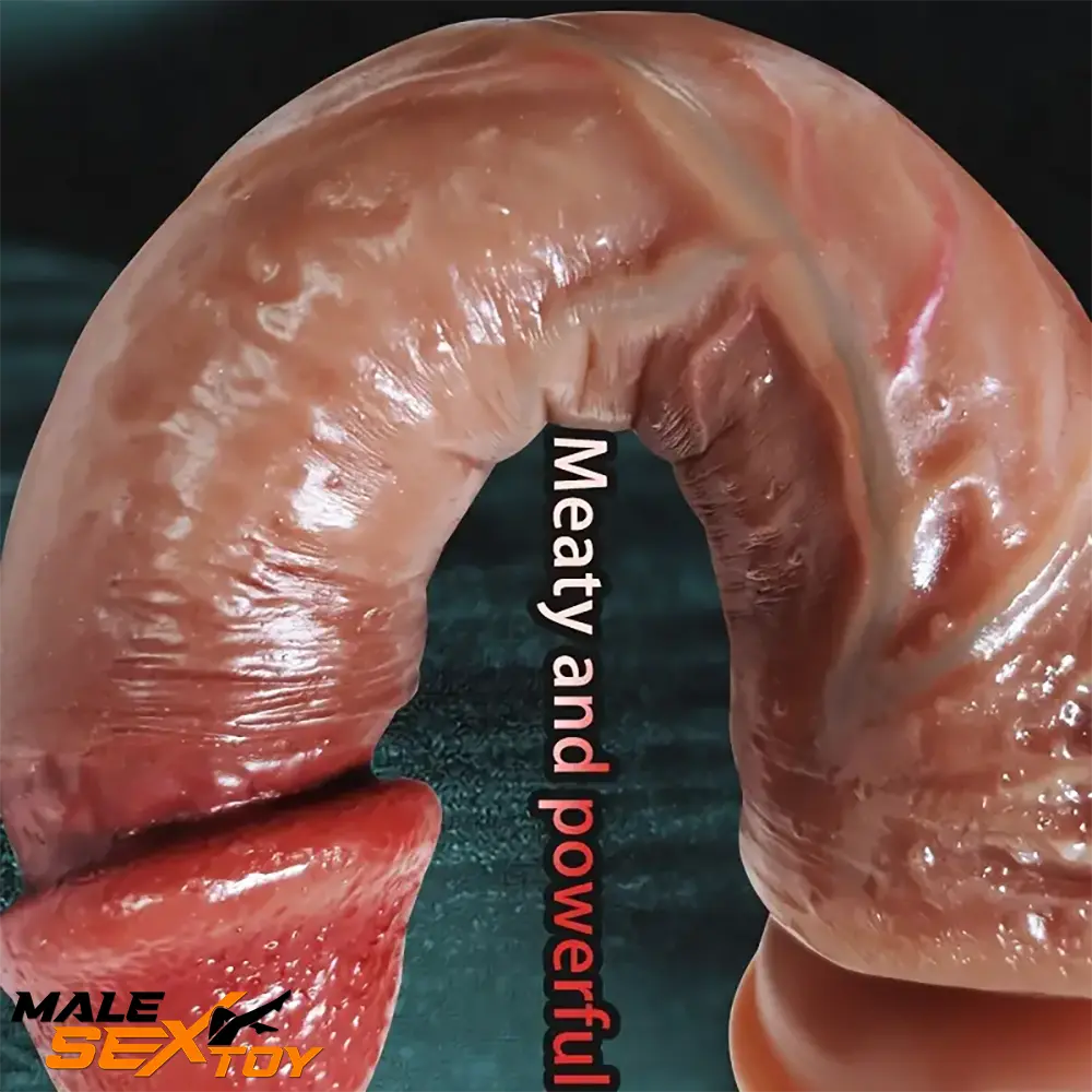 7.09in 8.27in Premium Realistic Silicone Soft Dildo For Prostate Sex Male Sex Toy