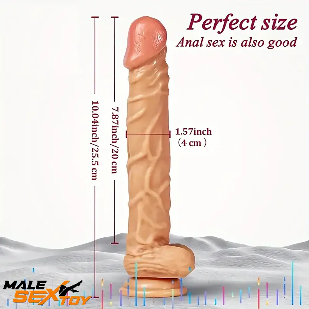 10.04in Realistic Large Flesh Dildo For G Spot Women Adult Masturbation Male Sex Toy