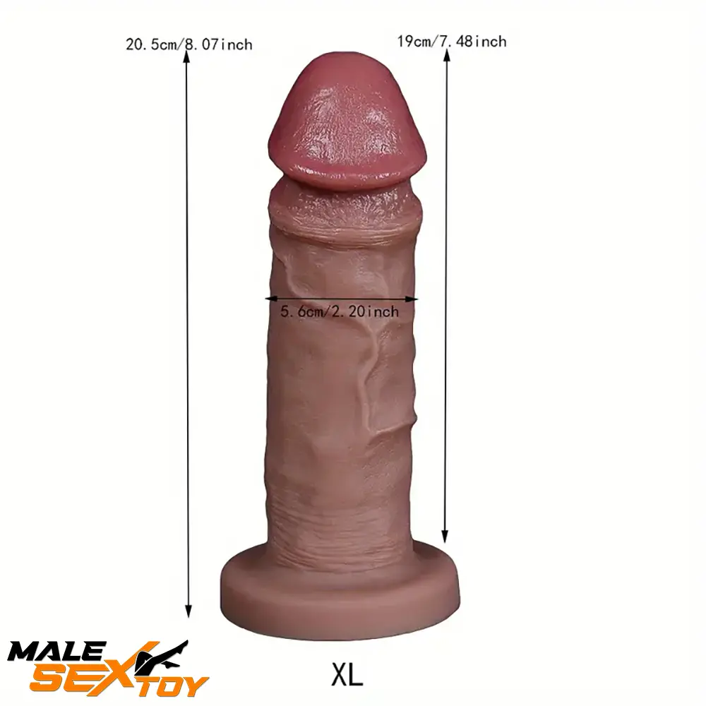 7.08in 8.07in Soft Flexible Silicone Big Dildo For Women Love Using Male Sex Toy