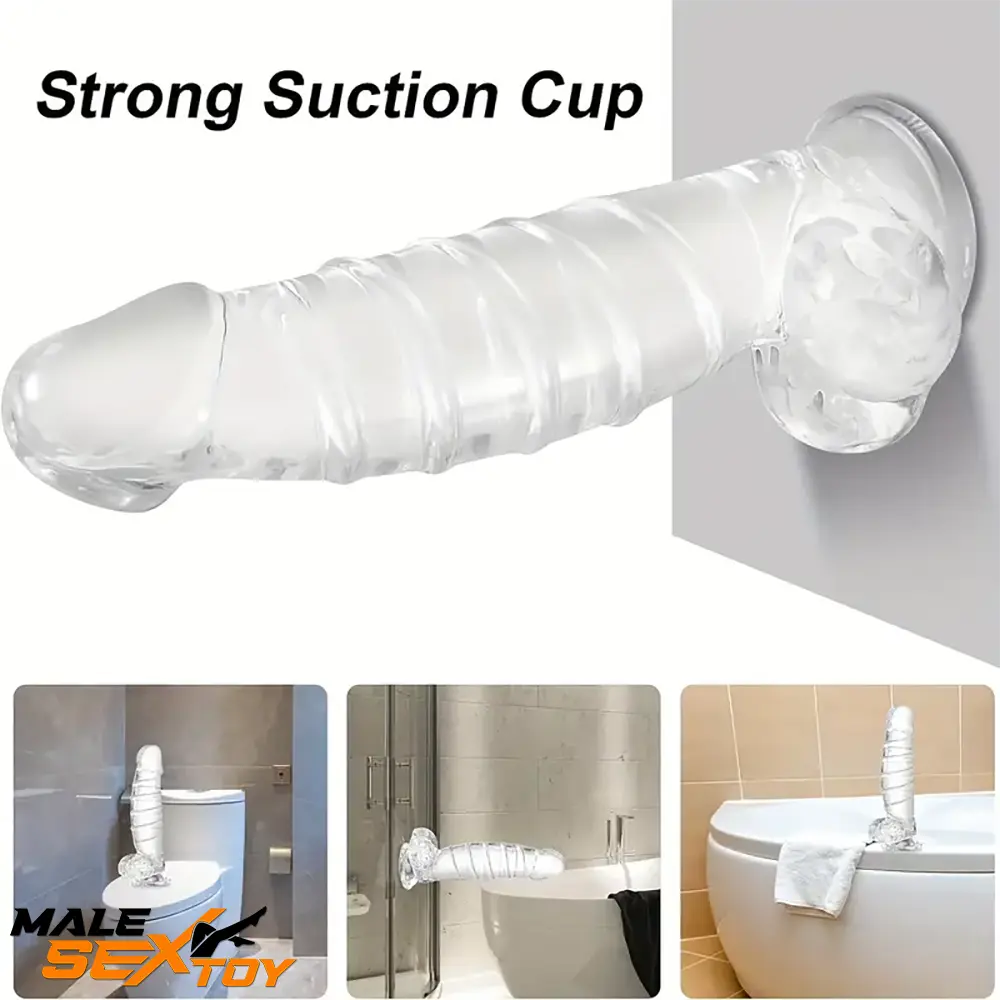 12.9in Realistic Spiral Big Women Dildo For Hands-Free Masturbation Male Sex Toy