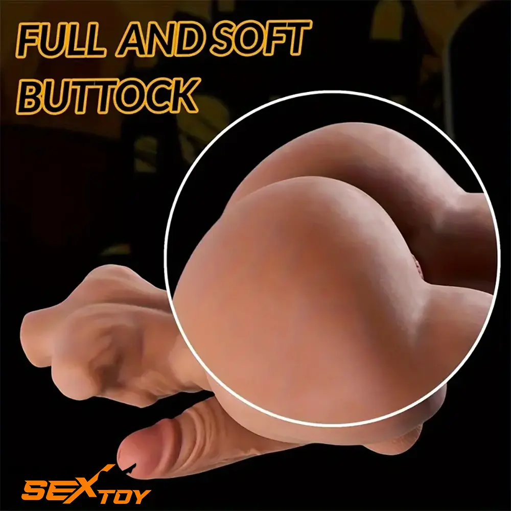 5.5in Real Riding Silicone Flexible Dildo With 5.1lb BBW Sex Doll Torso Male Sex Toy