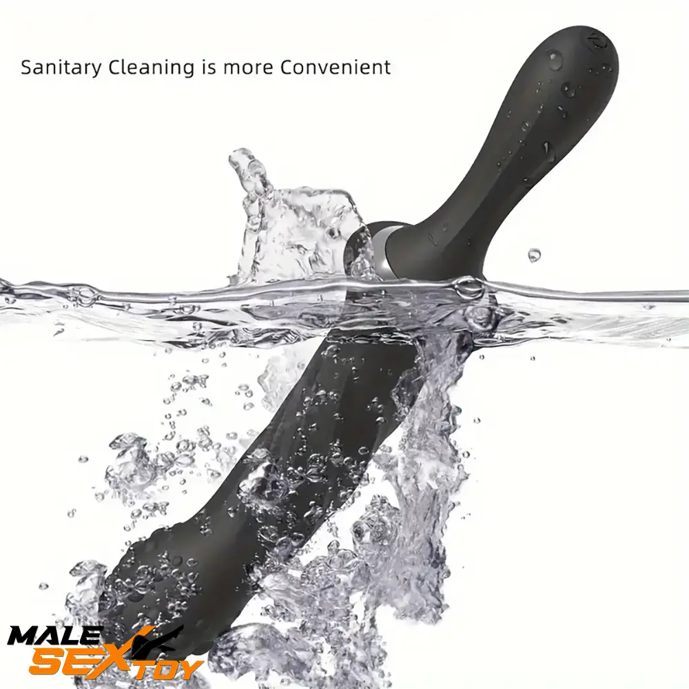 9.65in Silicone Soft Vibrating Spiked Dildo With Handle For G-spot Male Sex Toy