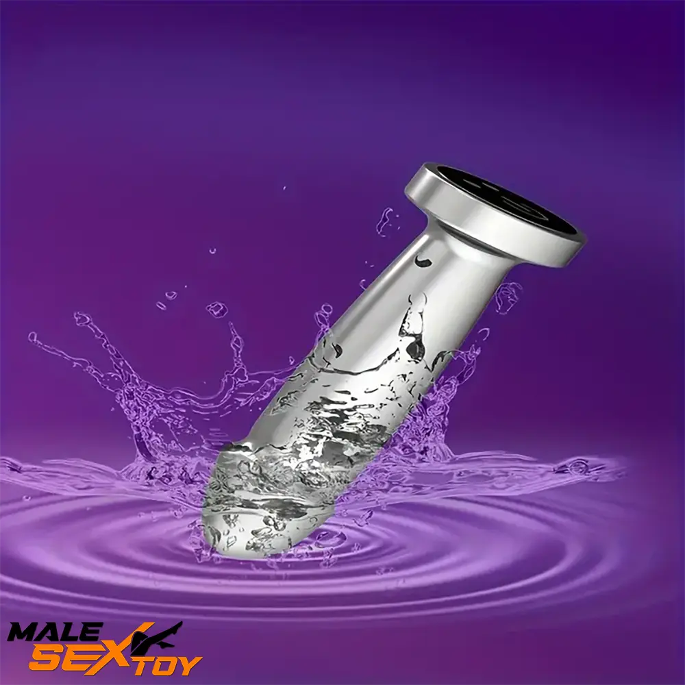 4.52in Stainless Steel Vibrating App Remote Control Dildo For Women Male Sex Toy