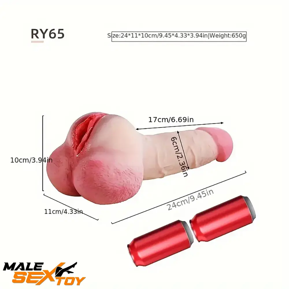 9.45in Silicone Realistic Dildo Pocket Pussy For Prostate Play Sex Toy Male Sex Toy