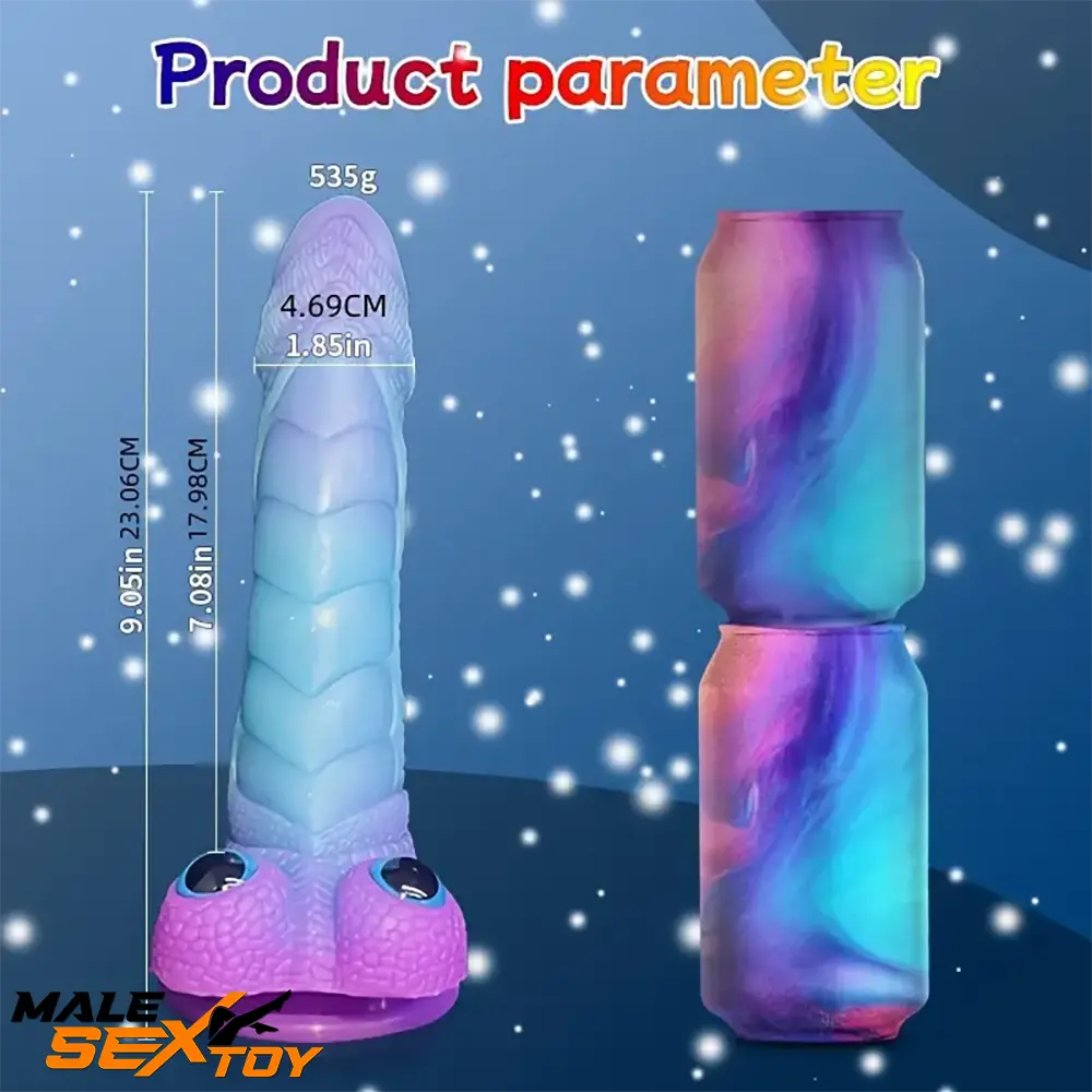 9.08in Silicone Soft Big Dragon Elephant Dildo For Prostate Stimulator Male Sex Toy