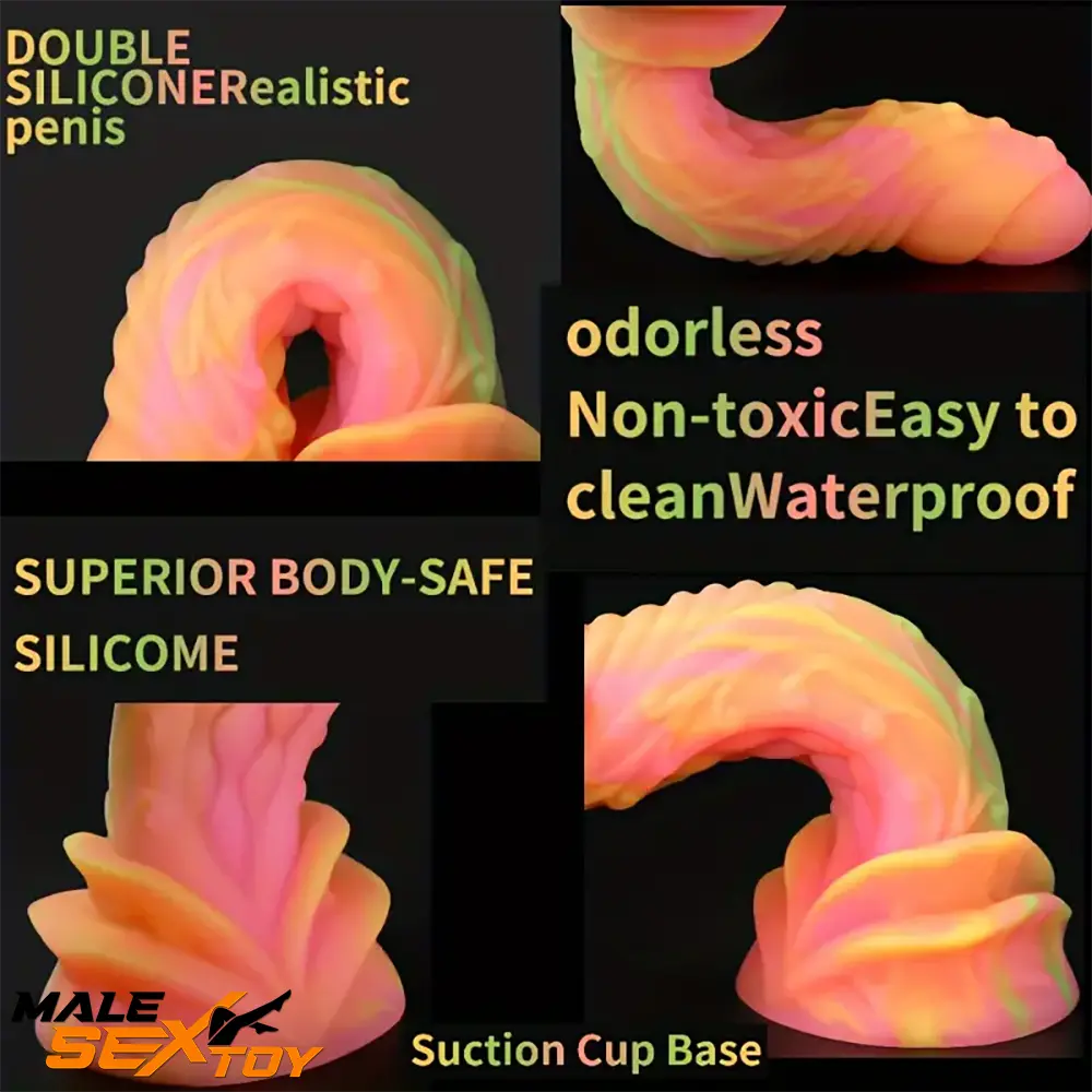 7.09in 8.66in Soft Silicone Monster Colorful Dildo For Women Men Male Sex Toy