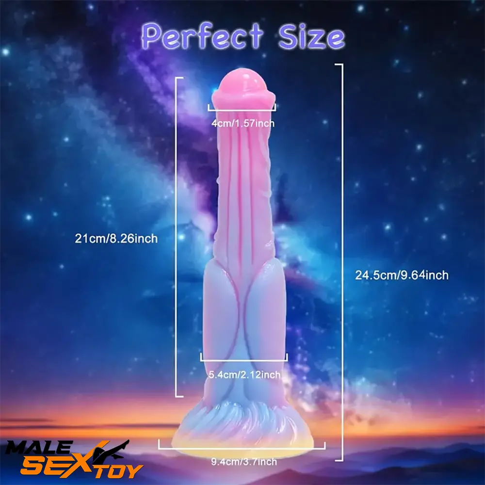 9.64in Big Silicone Soft Glowing Dildo For Stimulating Women Sex Lovers Male Sex Toy