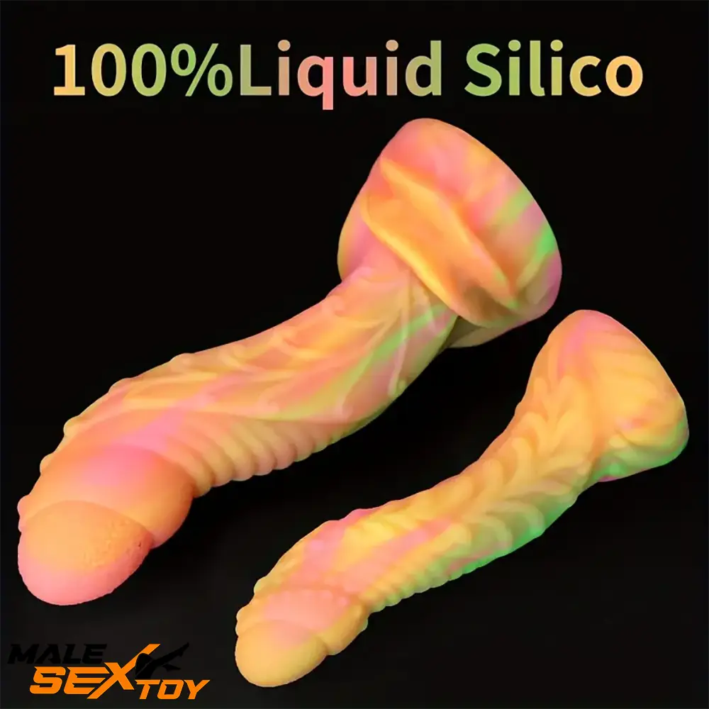 7.09in 8.66in Soft Silicone Monster Colorful Dildo For Women Men Male Sex Toy