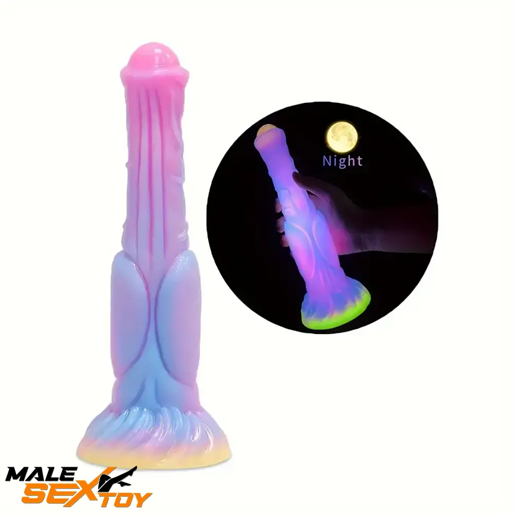 9.64in Big Silicone Soft Glowing Dildo For Stimulating Women Sex Lovers Male Sex Toy